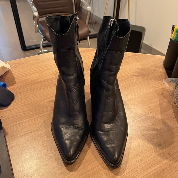 Zara black ankle boot bootie - Picture 4 of 9